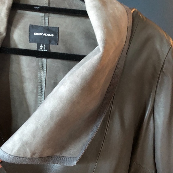 DKNY Leather Suede Jacket (NEW) - Picture 5 of 7